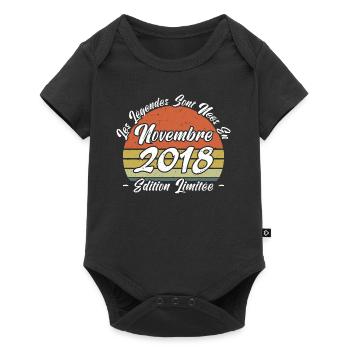 Les légendes sont nées en Novembre 2018 Cadeau. - Body à manches courtes Premium Bébé - noir - Devant