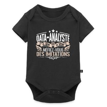 Data Analyste le seul Data Analyste le vrai Data A - Body à manches courtes Premium Bébé - noir - Devant