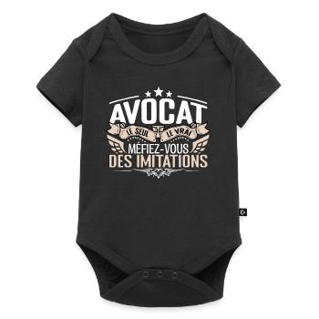 Avocat le seul Avocat le vrai Avocat - Body à manches courtes Premium Bébé - noir - Devant
