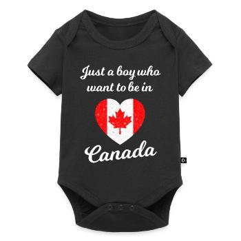 Vacances au Canada - Body à manches courtes Premium Bébé - noir - Devant