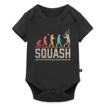 Squash Evolution of Man Vintage Racquetball Player - Baby Premium short-sleeve bodysuit - black - Front