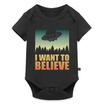 I Want To Believe Aliens UFO Roswell - Baby Premium short-sleeve bodysuit - black - Front