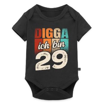 Digga Ich Bin 29 Jahre 29. Geburtstag - Baby Premium Kurzarmbody - Schwarz - Vorne