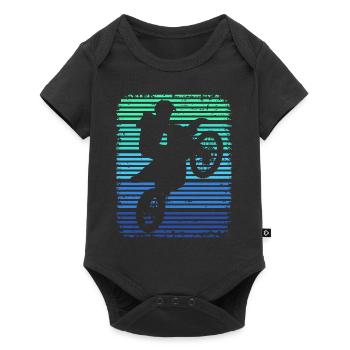 Dirt Bike Motocross Retro Enduro Supermoto - Body à manches courtes Premium Bébé - noir - Devant