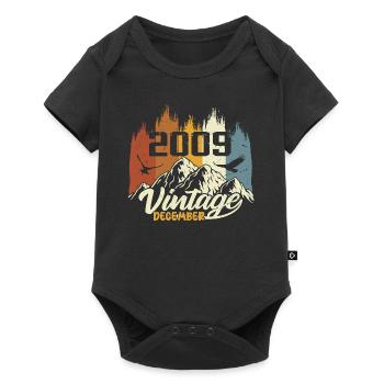 Geburtstagsgeschenk geboren im Dezember 2009 - Baby Premium Kurzarmbody - Schwarz - Vorne
