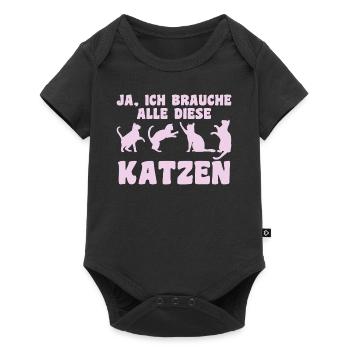Cat Animal Cats Gift - Baby Premium short-sleeve bodysuit - black - Front