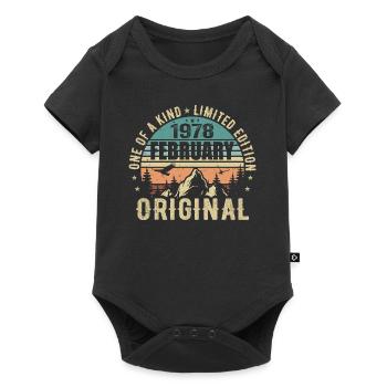 47. Geburtstag Original Jahrgang Februar 1978 - Baby Premium Kurzarmbody - Schwarz - Vorne