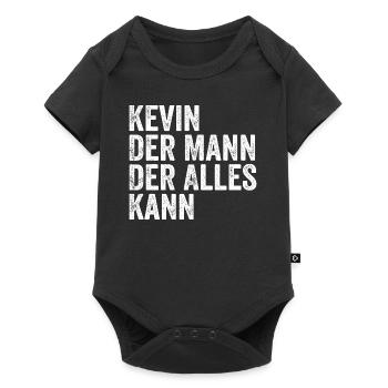 Kevin L’homme qui sait tout Prénom Kevin - Body à manches courtes Premium Bébé - noir - Devant