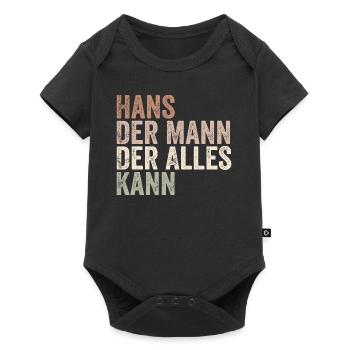 Hans the man who can do everything First name Hans - Baby Premium short-sleeve bodysuit - black - Front