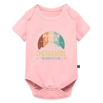57th birthday anniversary march 1968, march 1968 - Baby Premium short-sleeve bodysuit - rose - Front