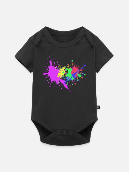 Party Geschenk extravagant - Baby Premium Kurzarmbody - Schwarz