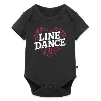 Line Dance - Dance with Heart - Music Gift - Baby Premium short-sleeve bodysuit - black - Front