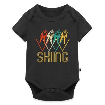 Awesome Retro Pop Art Skiing Gifts for Skiers. - Baby Premium short-sleeve bodysuit - black - Front