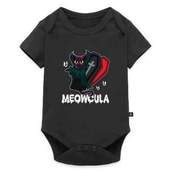 Meowcula vampire cat halloween costume gift - Baby Premium short-sleeve bodysuit - black - Front