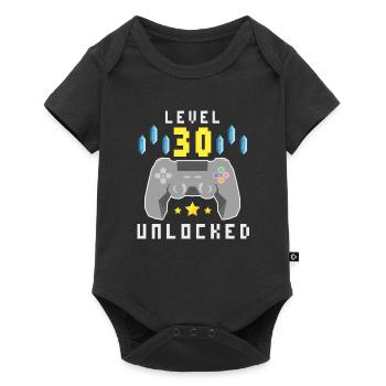 Level 30 Unlocked - 30th Birthday Gift Design - Baby Premium short-sleeve bodysuit - black - Front