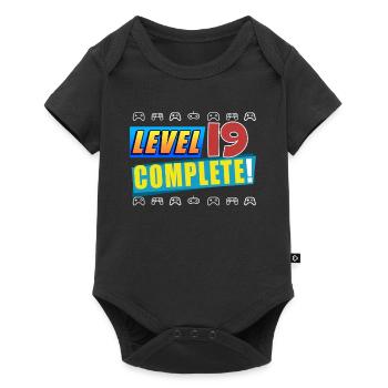 Niveau 19 complet! - 19ème cadeau d'anniversaire débloqué - Body à manches courtes Premium Bébé - noir - Devant