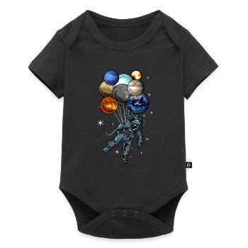 Astronaut Ballons Space Traveler Gift - Baby Premium short-sleeve bodysuit - black - Front