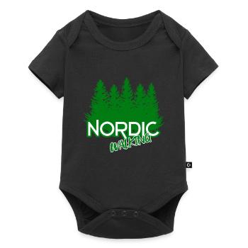 Nordic Walking Fitness Hiking Sport Training Gift - Baby Premium short-sleeve bodysuit - black - Front