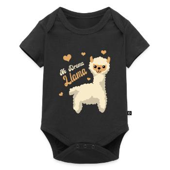 Cadeau de Lama Rama de tendance de lama alpaga animal drôle - Body à manches courtes Premium Bébé - noir - Devant