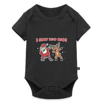 Santa Claus and Rudolph - Baby Premium short-sleeve bodysuit - black - Front