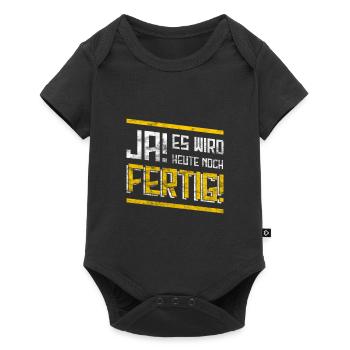 Arbeit Spruch T-Shirt - Baby Premium Kurzarmbody - Schwarz - Vorne