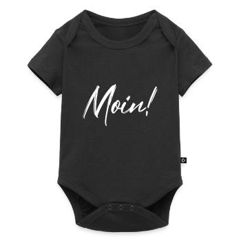 Moin Bei uns heißt das Moin. - Baby Premium Kurzarmbody - Schwarz - Vorne