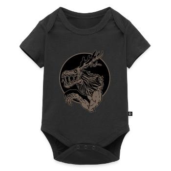 Wendigo Monster Demon Cryptid Animal Beast Gift - Baby Premium short-sleeve bodysuit - black - Front