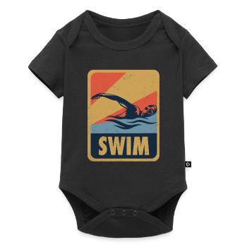 Passion swimming - Baby Premium short-sleeve bodysuit - black - Front