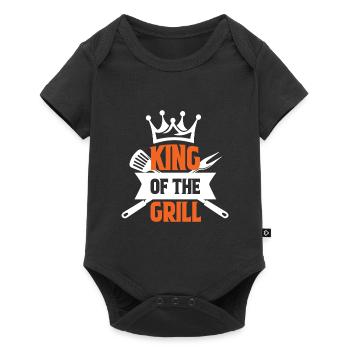 Père fête des pères cadeau grill grill - Body à manches courtes Premium Bébé - noir - Devant