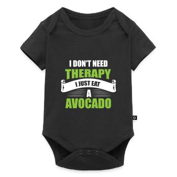 avocado - Baby Premium short-sleeve bodysuit - black - Front