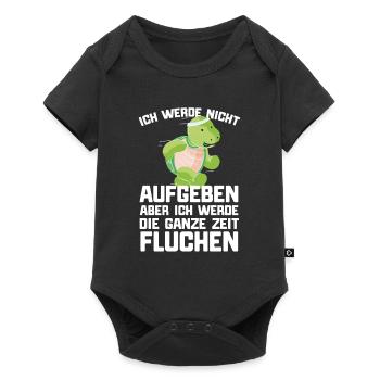 Jogging Jogging Marathon Funny saying Elephant - Baby Premium short-sleeve bodysuit - black - Front