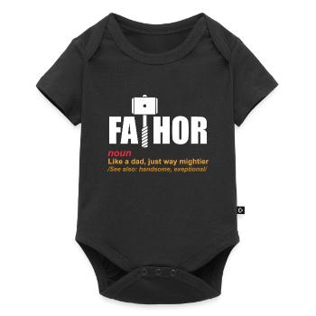 Père - Body à manches courtes Premium Bébé - noir - Devant