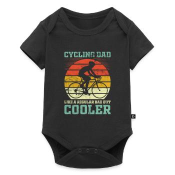 Birthday bicycle dad - Baby Premium short-sleeve bodysuit - black - Front