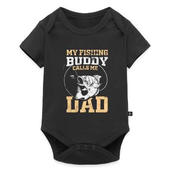 Father and son fishing gift - Baby Premium short-sleeve bodysuit - black - Front