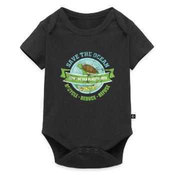 Environment Environmental protection - Baby Premium short-sleeve bodysuit - black - Front