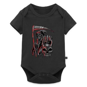 Reaper Dark Skeleton Angel of Death Skull Gift - Body à manches courtes Premium Bébé - noir - Devant