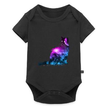 Universe Cat Space Celestial Galaxies Cosmos Gift - Baby Premium short-sleeve bodysuit - black - Front