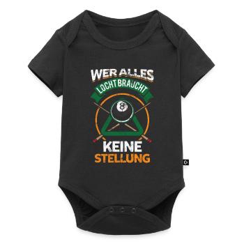 Lustiges Billard Spruch Geschenk - Baby Premium short-sleeve bodysuit - black - Front
