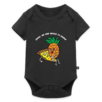 Pizza Pineapple Food Snack Meal Healthyfood Gift - Baby Premium short-sleeve bodysuit - black - Front