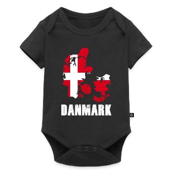 Denmark holiday flag - Baby Premium short-sleeve bodysuit - black - Front