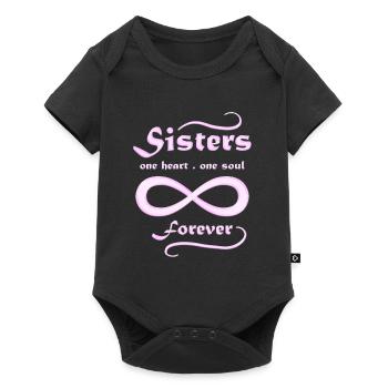 Sister Heart Soul Forever Best Friend Sibling Gift - Baby Premium short-sleeve bodysuit - black - Front