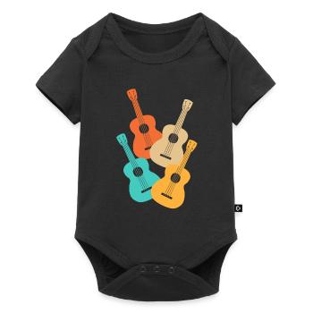 Ukulélé Musiciens colorés - Body à manches courtes Premium Bébé - noir - Devant