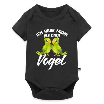 Perroquet Dire drôle - Body à manches courtes Premium Bébé - noir - Devant