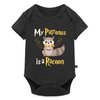 racoon - Baby Premium short-sleeve bodysuit - black - Front