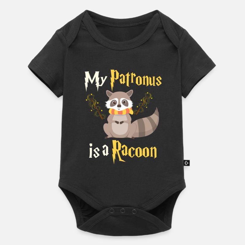 Waschbär - Baby Premium Kurzarmbody - Schwarz