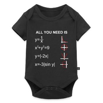 Amour des mathématiques - Body à manches courtes Premium Bébé - noir - Devant