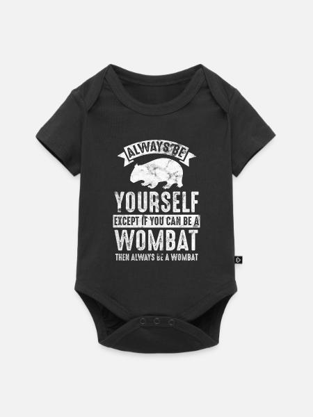 Wombats - Baby Premium Kurzarmbody - Schwarz