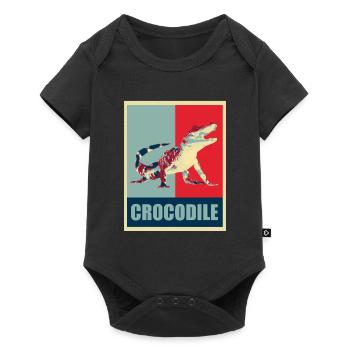 Crocodile alligator - Baby Premium short-sleeve bodysuit - black - Front