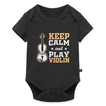 Violin violin - Baby Premium short-sleeve bodysuit - black - Front