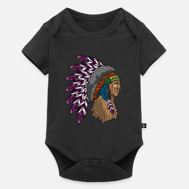 Cadeau de l’homme indien - Body à manches courtes Premium Bébé - noir